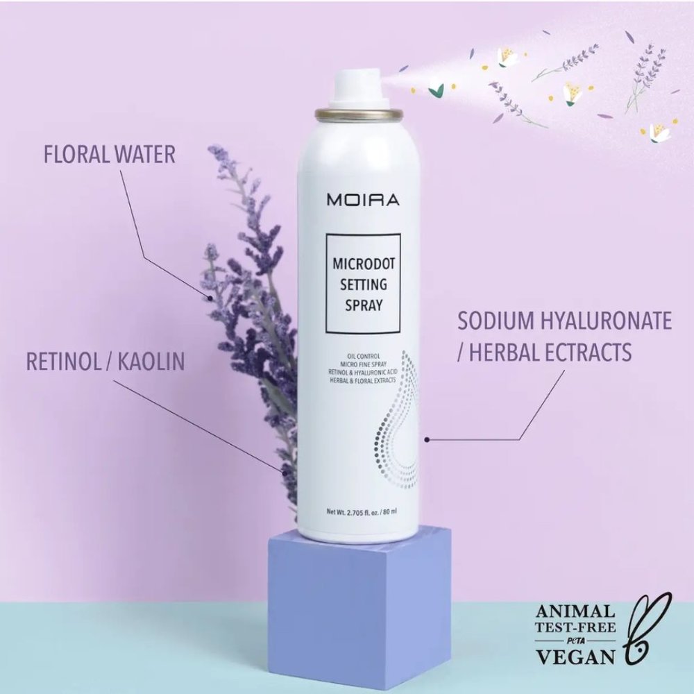 Moira Microdot Setting Spray with Oil Control, Retinol  Hyaluronic Acid
